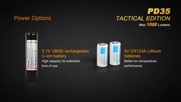 Fenix PD35 TAC (Tactical Edition) LED Taschenlampe 1000 Lumen inkl. Batterien Fenix PD35 TAC (Tactical Edition) LED Taschenlampe 1000 Lumen inkl. Batterien