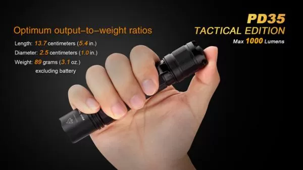 Fenix PD35 TAC (Tactical Edition) LED Taschenlampe 1000 Lumen inkl. Batterien Fenix PD35 TAC (Tactical Edition) LED Taschenlampe 1000 Lumen inkl. Batterien