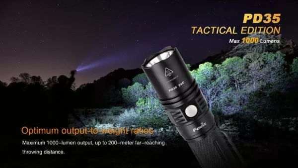 Fenix PD35 TAC (Tactical Edition) LED Taschenlampe 1000 Lumen inkl. Batterien Fenix PD35 TAC (Tactical Edition) LED Taschenlampe 1000 Lumen inkl. Batterien
