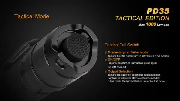 Fenix PD35 TAC (Tactical Edition) LED Taschenlampe 1000 Lumen inkl. Batterien Fenix PD35 TAC (Tactical Edition) LED Taschenlampe 1000 Lumen inkl. Batterien