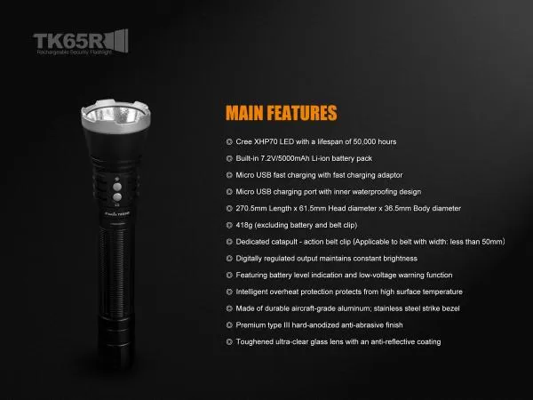 Fenix TK65R LED Taschenlampe 3200 Lumen Fenix TK65R LED Taschenlampe 3200 Lumen