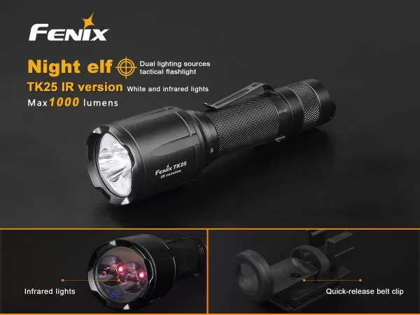 Fenix TK25IR Weiß + Infrarot LED Dual Taschenlampe Fenix TK25IR Weiß + Infrarot LED Dual Taschenlampe