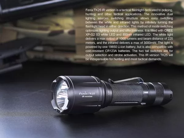 Fenix TK25IR Weiß + Infrarot LED Dual Taschenlampe Fenix TK25IR Weiß + Infrarot LED Dual Taschenlampe