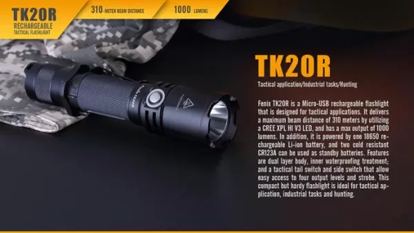 Fenix TK20R Cree XP-L HI V3 LED 1000 Lumen Taschenlampe Fenix TK20R Cree XP-L HI V3 LED 1000 Lumen Taschenlampe