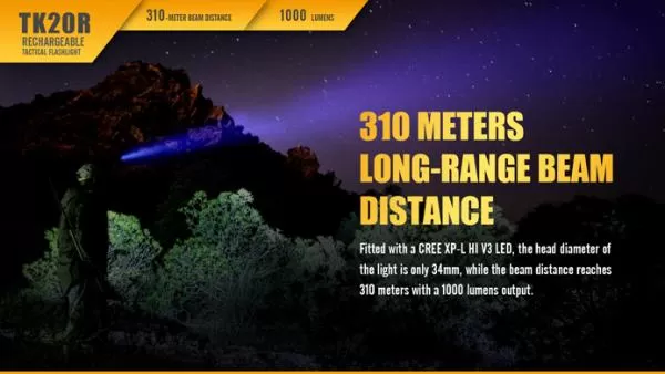 Fenix TK20R Cree XP-L HI V3 LED 1000 Lumen Taschenlampe Fenix TK20R Cree XP-L HI V3 LED 1000 Lumen Taschenlampe