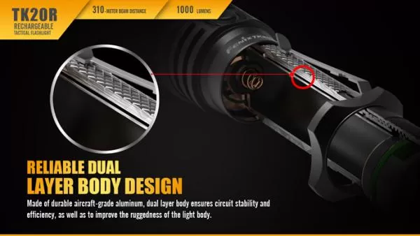 Fenix TK20R Cree XP-L HI V3 LED 1000 Lumen Taschenlampe Fenix TK20R Cree XP-L HI V3 LED 1000 Lumen Taschenlampe