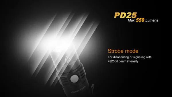 Fenix PD25 Cree XP-L V5 LED Taschenlampe 550 Lumen inkl. 1 x CR123A Batterie Fenix PD25 Cree XP-L V5 LED Taschenlampe 550 Lumen inkl. 1 x CR123A Batterie