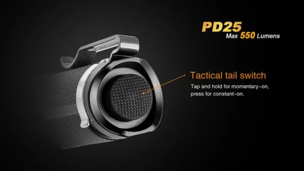 Fenix PD25 Cree XP-L V5 LED Taschenlampe 550 Lumen inkl. 1 x CR123A Batterie Fenix PD25 Cree XP-L V5 LED Taschenlampe 550 Lumen inkl. 1 x CR123A Batterie
