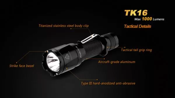 Fenix TK16 Cree XM-L2 U2 LED Taschenlampe 1000 Lumen Fenix TK16 Cree XM-L2 U2 LED Taschenlampe 1000 Lumen