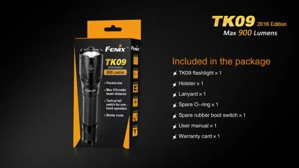 Fenix TK09 2016 Cree XP-L HI LED Taschenlampe 900 Lumen, inkl. Batterien Fenix TK09 2016 Cree XP-L HI LED Taschenlampe 900 Lumen, inkl. Batterien