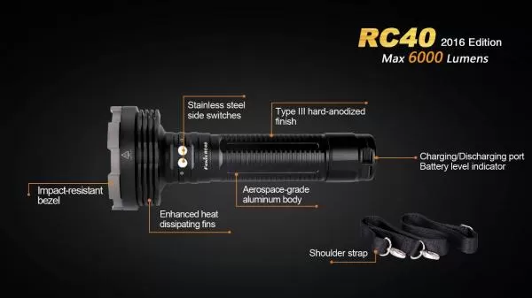 Fenix RC40 Cree XM-L2 U2 LED Taschenlampe 6000 Lumen Fenix RC40 Cree XM-L2 U2 LED Taschenlampe 6000 Lumen