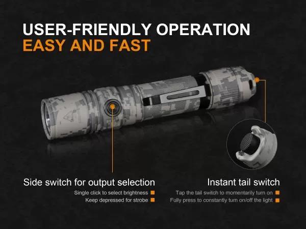 Fenix PD35 V2.0 Cree XP-L HI V3 1000 Lumen LED Taschenlampe inkl. Batterien, Digital Camo Fenix PD35 V2.0 Cree XP-L HI V3 1000 Lumen LED Taschenlampe inkl. Batterien, Digital Camo