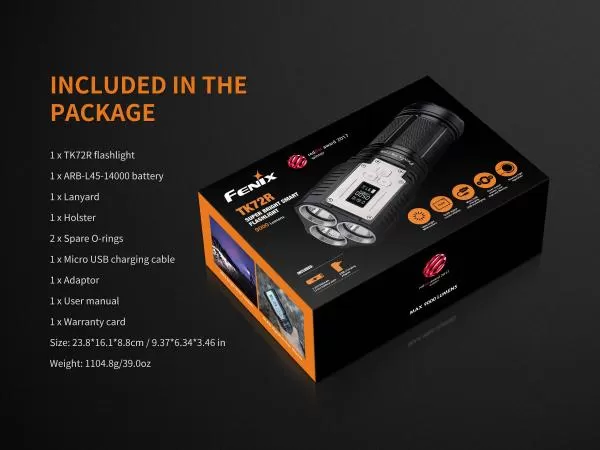 Fenix TK72R LED Taschenlampe 9000 Lumen Fenix TK72R LED Taschenlampe 9000 Lumen