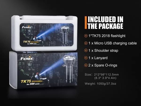 Fenix TK75 (2018) Cree XHP35 HI LED 5100 Lumen Taschenlampe Fenix TK75 (2018) Cree XHP35 HI LED 5100 Lumen Taschenlampe