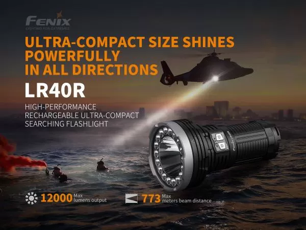 Fenix LR40R LED Taschenlampe / Suchscheinwerfer 12000 Lumen inkl. Akkupack Fenix LR40R LED Taschenlampe / Suchscheinwerfer 12000 Lumen inkl. Akkupack