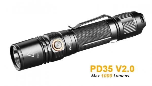 Fenix PD35 V2.0 Cree XP-L HI V3 1000 Lumen LED Taschenlampe inkl. Batterien, schwarz Fenix PD35 V2.0 Cree XP-L HI V3 1000 Lumen LED Taschenlampe inkl. Batterien, schwarz