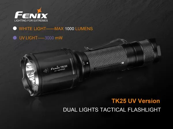 Fenix TK25UV Weiß + UV Dual Mode LED Taschenlampe Fenix TK25UV Weiß + UV Dual Mode LED Taschenlampe