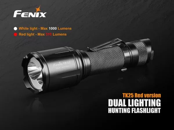 Fenix TK25Red rote & weiße LED Taschenlampe inkl. Batterien Fenix TK25Red rote & weiße LED Taschenlampe inkl. Batterien