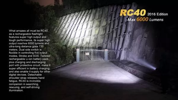 Fenix RC40 Cree XM-L2 U2 LED Taschenlampe 6000 Lumen Fenix RC40 Cree XM-L2 U2 LED Taschenlampe 6000 Lumen