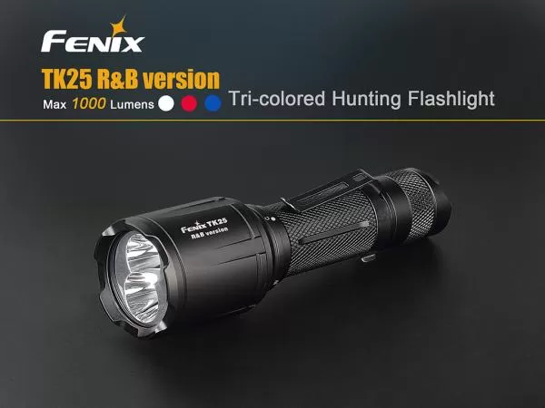 Fenix TK25 R&B rote und blaue LED Taschenlampe inkl. 2 x CR123A Batterien Fenix TK25 R&B rote und blaue LED Taschenlampe inkl. 2 x CR123A Batterien