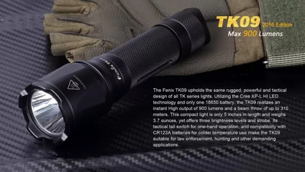 Fenix TK09 2016 Cree XP-L HI LED Taschenlampe 900 Lumen, inkl. Batterien Fenix TK09 2016 Cree XP-L HI LED Taschenlampe 900 Lumen, inkl. Batterien