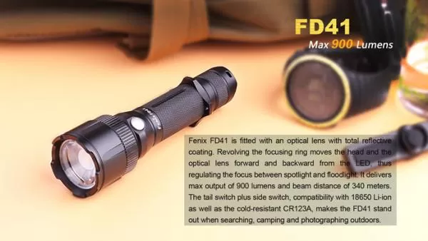 Fenix FD41 Cree XP-L HI LED Taschenlampe inkl 2 x CR123A Batterien Fenix FD41 Cree XP-L HI LED Taschenlampe inkl 2 x CR123A Batterien
