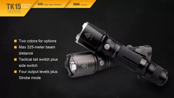 Fenix TK15UE CREE XP-L HI V3 LED Taschenlampe inkl. Batterien, schwarz Fenix TK15UE CREE XP-L HI V3 LED Taschenlampe inkl. Batterien, schwarz