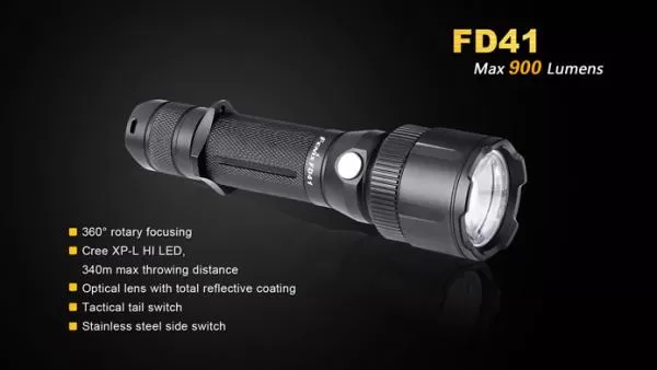 Fenix FD41 Cree XP-L HI LED Taschenlampe inkl 2 x CR123A Batterien Fenix FD41 Cree XP-L HI LED Taschenlampe inkl 2 x CR123A Batterien