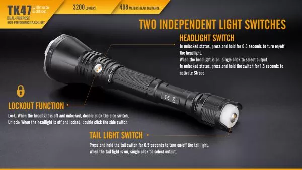 Fenix TK47UE Ultimate Edition 3200 Lumen LED Taschenlampe Fenix TK47UE Ultimate Edition 3200 Lumen LED Taschenlampe