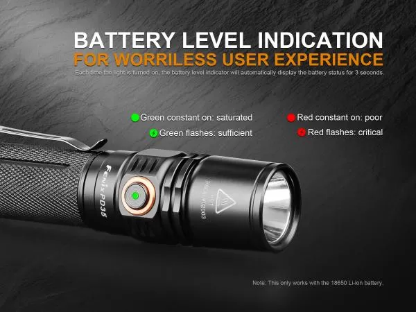 Fenix PD35 V2.0 Cree XP-L HI V3 1000 Lumen LED Taschenlampe inkl. Batterien, schwarz Fenix PD35 V2.0 Cree XP-L HI V3 1000 Lumen LED Taschenlampe inkl. Batterien, schwarz